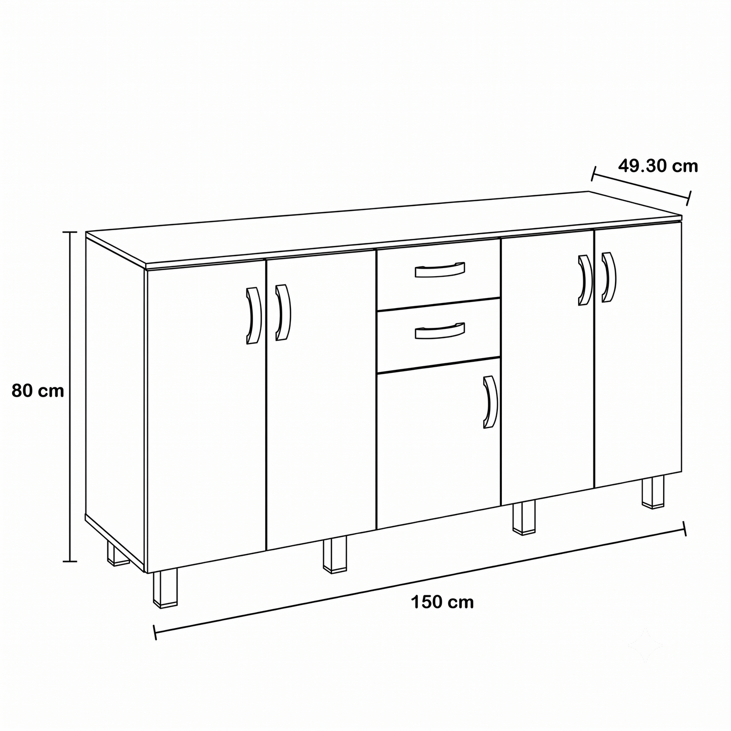 Mueble Inferior para Cocina 1.5 Izquierda