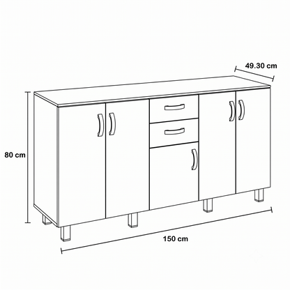 Mueble Inferior para Cocina 1.5 Izquierda