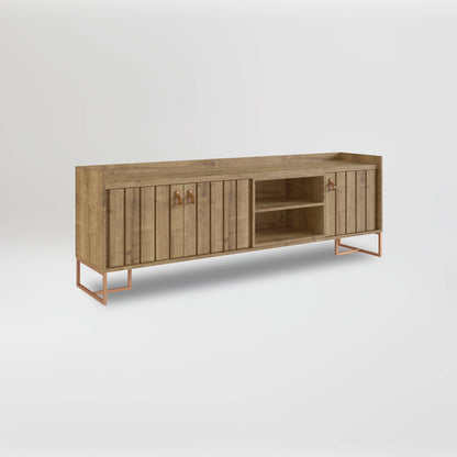 Aparador-Mueble Rack TV Travis Color Natural hasta 75