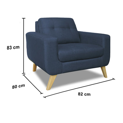 Sillón Rohan 1 Cuerpo A-Azul